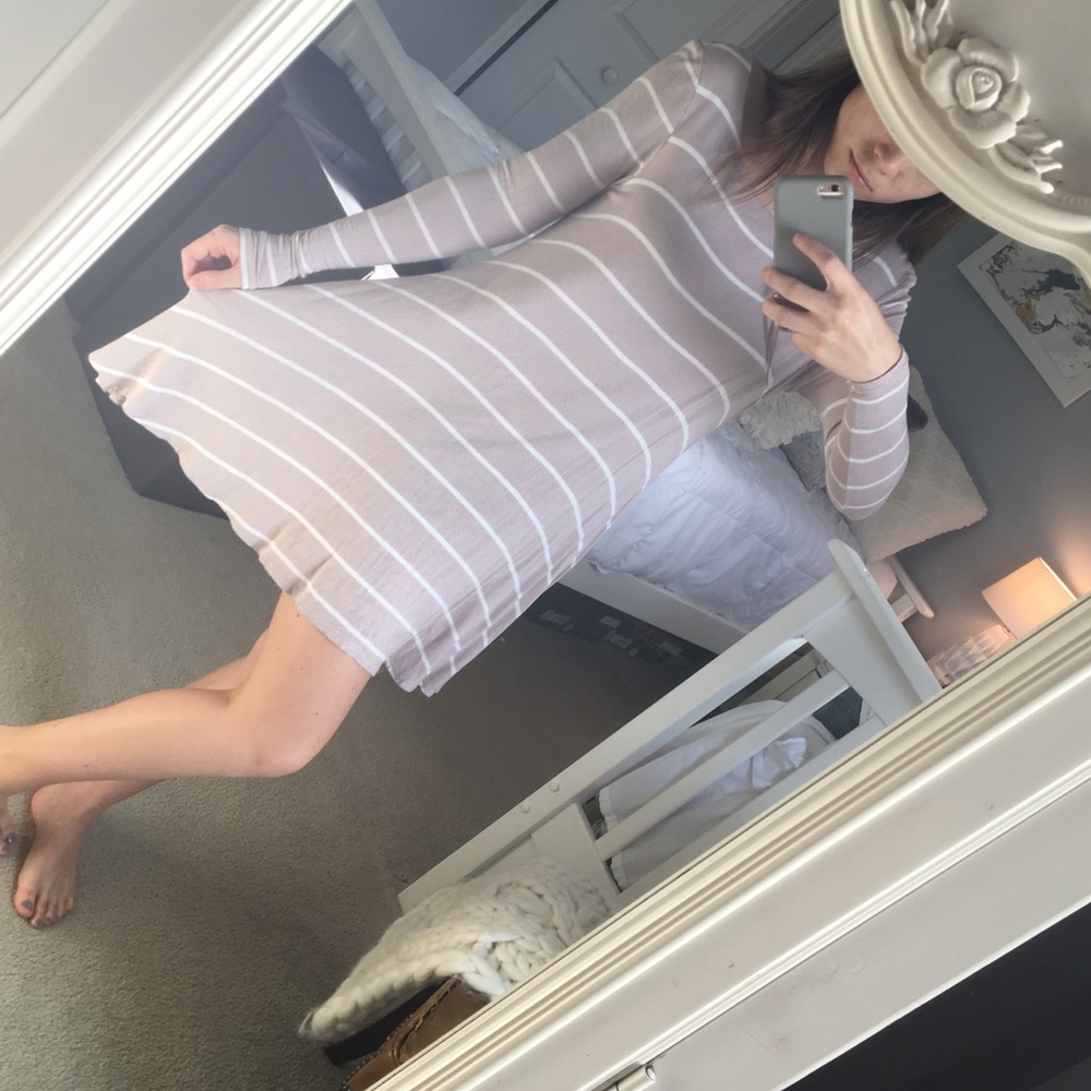 Lulus long sleeve backless skater dress